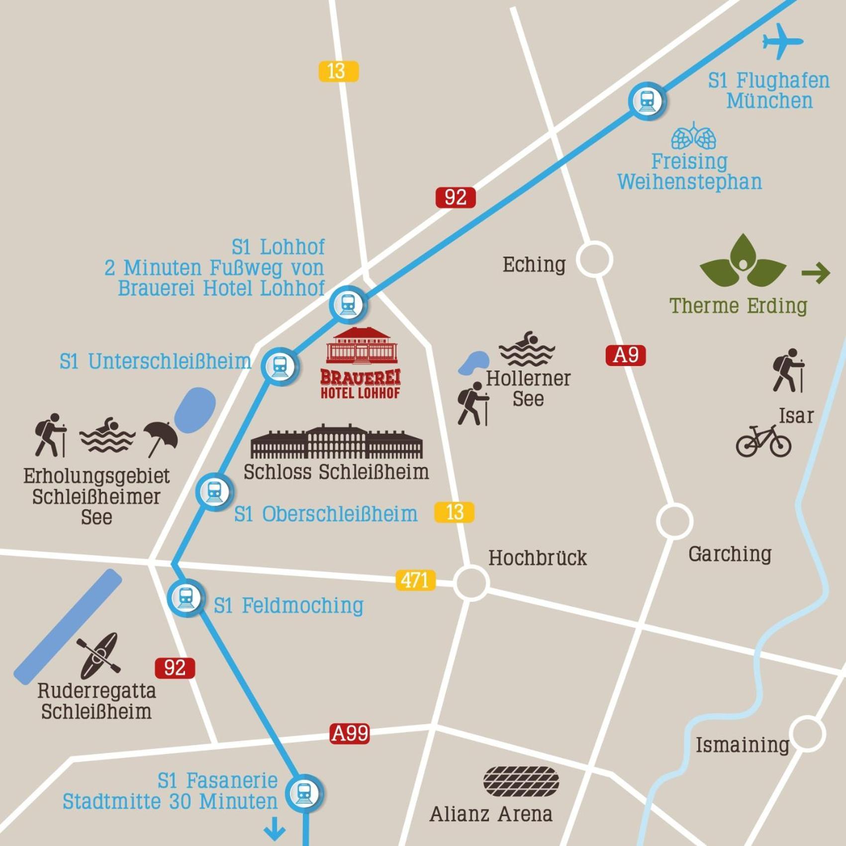 Brauerei Gasthaus Lohhof Im Muenchner Norden, Direkt An Der S1, Naehe Vom Flughafen, Zentrum, A92, Allianz Arena, Ruderregatta Und Schiessanlage G- Hochbrueck Entfernt, Internationale Kueche Unterschleißheim Zewnętrze zdjęcie